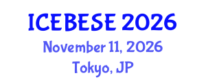 International Conference on Environmental, Biological, Ecological Sciences and Engineering (ICEBESE) November 11, 2026 - Tokyo, Japan