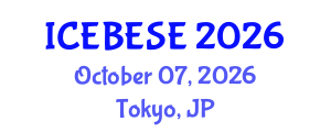 International Conference on Environmental, Biological, Ecological Sciences and Engineering (ICEBESE) October 07, 2026 - Tokyo, Japan