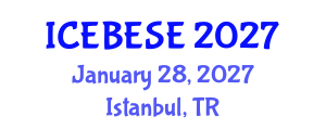 International Conference on Environmental, Biological, Ecological Sciences and Engineering (ICEBESE) January 28, 2027 - Istanbul, Turkey