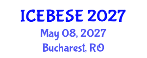 International Conference on Environmental, Biological, Ecological Sciences and Engineering (ICEBESE) May 08, 2027 - Bucharest, Romania International Conference on Environmental, Biological, Ecological Sciences and Engineering (ICEBESE) May 08, 2027 - Bucharest, Romania