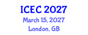 International Conference on Environmental Chemistry (ICEC) March 15, 2027 - London, United Kingdom International Conference on Environmental Chemistry (ICEC) March 15, 2027 - London, United Kingdom