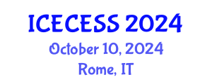 International Conference on Environmental, Cultural, Economic and Social Sustainability (ICECESS) October 10, 2024 - Rome, Italy