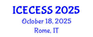 International Conference on Environmental, Cultural, Economic and Social Sustainability (ICECESS) October 18, 2025 - Rome, Italy