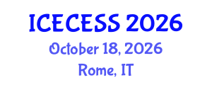 International Conference on Environmental, Cultural, Economic and Social Sustainability (ICECESS) October 18, 2026 - Rome, Italy