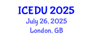 International Conference on Environmental Degradation and Urbanization (ICEDU) July 26, 2025 - London, United Kingdom