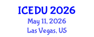 International Conference on Environmental Degradation and Urbanization (ICEDU) May 11, 2026 - Las Vegas, United States International Conference on Environmental Degradation and Urbanization (ICEDU) May 11, 2026 - Las Vegas, United States