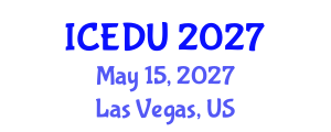 International Conference on Environmental Degradation and Urbanization (ICEDU) May 15, 2027 - Las Vegas, United States International Conference on Environmental Degradation and Urbanization (ICEDU) May 15, 2027 - Las Vegas, United States