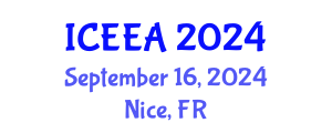 International Conference on Environmental Engineering and Applications (ICEEA) September 16, 2024 - Nice, France