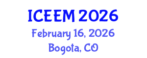 International Conference on Environmental Engineering and Management (ICEEM) February 16, 2026 - Bogota, Colombia International Conference on Environmental Engineering and Management (ICEEM) February 16, 2026 - Bogota, Colombia