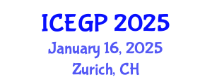 International Conference on Environmental Geology and Petroleum (ICEGP) January 16, 2025 - Zurich, Switzerland