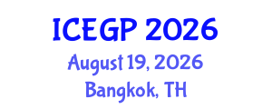 International Conference on Environmental Geology and Petroleum (ICEGP) August 19, 2026 - Bangkok, Thailand