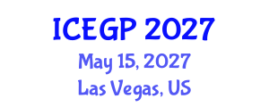 International Conference on Environmental Geology and Petroleum (ICEGP) May 15, 2027 - Las Vegas, United States