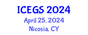 International Conference on Environmental Geology and Seismology (ICEGS) April 25, 2024 - Nicosia, Cyprus