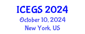 International Conference on Environmental Geology and Seismology (ICEGS) October 10, 2024 - New York, United States