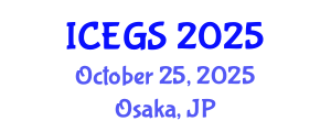 International Conference on Environmental Geology and Seismology (ICEGS) October 25, 2025 - Osaka, Japan
