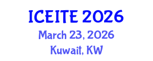 International Conference on Environmental, Infrastructure and Transportation Engineering (ICEITE) March 23, 2026 - Kuwait, Kuwait International Conference on Environmental, Infrastructure and Transportation Engineering (ICEITE) March 23, 2026 - Kuwait, Kuwait