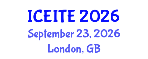 International Conference on Environmental, Infrastructure and Transportation Engineering (ICEITE) September 23, 2026 - London, United Kingdom