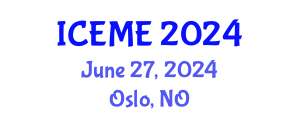 International Conference on Environmental Management and Engineering (ICEME) June 27, 2024 - Oslo, Norway