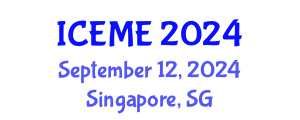 International Conference on Environmental Management and Engineering (ICEME) September 12, 2024 - Singapore, Singapore
