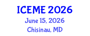 International Conference on Environmental Management and Engineering (ICEME) June 15, 2026 - Chisinau, Republic of Moldova International Conference on Environmental Management and Engineering (ICEME) June 15, 2026 - Chisinau, Republic of Moldova