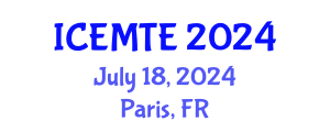International Conference on Environmental Management, Technology and Engineering (ICEMTE) July 18, 2024 - Paris, France