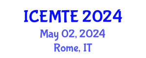 International Conference on Environmental Management, Technology and Engineering (ICEMTE) May 02, 2024 - Rome, Italy