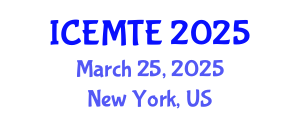 International Conference on Environmental Management, Technology and Engineering (ICEMTE) March 25, 2025 - New York, United States