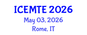 International Conference on Environmental Management, Technology and Engineering (ICEMTE) May 03, 2026 - Rome, Italy