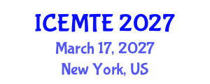 International Conference on Environmental Management, Technology and Engineering (ICEMTE) March 17, 2027 - New York, United States International Conference on Environmental Management, Technology and Engineering (ICEMTE) March 17, 2027 - New York, United States