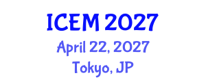 International Conference on Environmental Microbiology (ICEM) April 22, 2027 - Tokyo, Japan International Conference on Environmental Microbiology (ICEM) April 22, 2027 - Tokyo, Japan