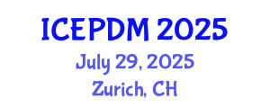 International Conference on Environmental Policy and Decision Making (ICEPDM) July 29, 2025 - Zurich, Switzerland