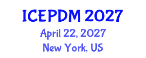 International Conference on Environmental Policy and Decision Making (ICEPDM) April 22, 2027 - New York, United States International Conference on Environmental Policy and Decision Making (ICEPDM) April 22, 2027 - New York, United States
