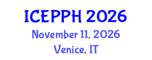 International Conference on Environmental Pollution and Public Health (ICEPPH) November 11, 2026 - Venice, Italy