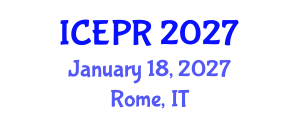 International Conference on Environmental Pollution and Remediation (ICEPR) January 18, 2027 - Rome, Italy International Conference on Environmental Pollution and Remediation (ICEPR) January 18, 2027 - Rome, Italy