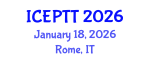 International Conference on Environmental Pollution and Treatment Technology (ICEPTT) January 18, 2026 - Rome, Italy