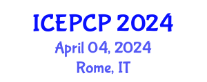 International Conference on Environmental Pollution Control and Prevention (ICEPCP) April 04, 2024 - Rome, Italy