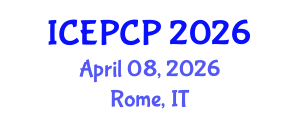 International Conference on Environmental Pollution Control and Prevention (ICEPCP) April 08, 2026 - Rome, Italy