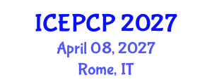 International Conference on Environmental Pollution Control and Prevention (ICEPCP) April 08, 2027 - Rome, Italy International Conference on Environmental Pollution Control and Prevention (ICEPCP) April 08, 2027 - Rome, Italy