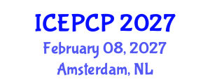 International Conference on Environmental Pollution Control and Prevention (ICEPCP) February 08, 2027 - Amsterdam, Netherlands International Conference on Environmental Pollution Control and Prevention (ICEPCP) February 08, 2027 - Amsterdam, Netherlands