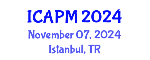 International Conference on Environmental Pollution Management (ICAPM) November 07, 2024 - Istanbul, Turkey