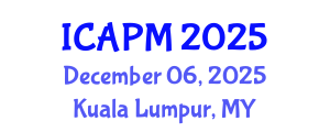 International Conference on Environmental Pollution Management (ICAPM) December 06, 2025 - Kuala Lumpur, Malaysia