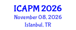 International Conference on Environmental Pollution Management (ICAPM) November 08, 2026 - Istanbul, Turkey