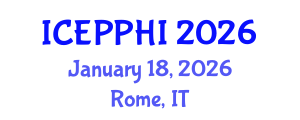 International Conference on Environmental Pollution, Public Health and Impacts (ICEPPHI) January 18, 2026 - Rome, Italy