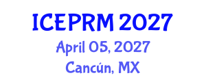 International Conference on Environmental Pollution, Restoration and Management (ICEPRM) April 05, 2027 - Cancún, Mexico International Conference on Environmental Pollution, Restoration and Management (ICEPRM) April 05, 2027 - Cancún, Mexico