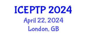 International Conference on Environmental Pollution, Treatment and Protection (ICEPTP) April 22, 2024 - London, United Kingdom