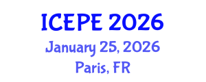International Conference on Environmental Protection Engineering (ICEPE) January 25, 2026 - Paris, France