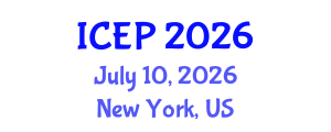 International Conference on Environmental Psychology (ICEP) July 10, 2026 - New York, United States International Conference on Environmental Psychology (ICEP) July 10, 2026 - New York, United States