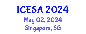 International Conference on Environmental Science and Applications (ICESA) May 02, 2024 - Singapore, Singapore