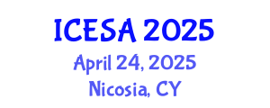 International Conference on Environmental Science and Applications (ICESA) April 26, 2025 - Nicosia, Cyprus