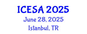 International Conference on Environmental Science and Applications (ICESA) June 28, 2025 - Istanbul, Turkey